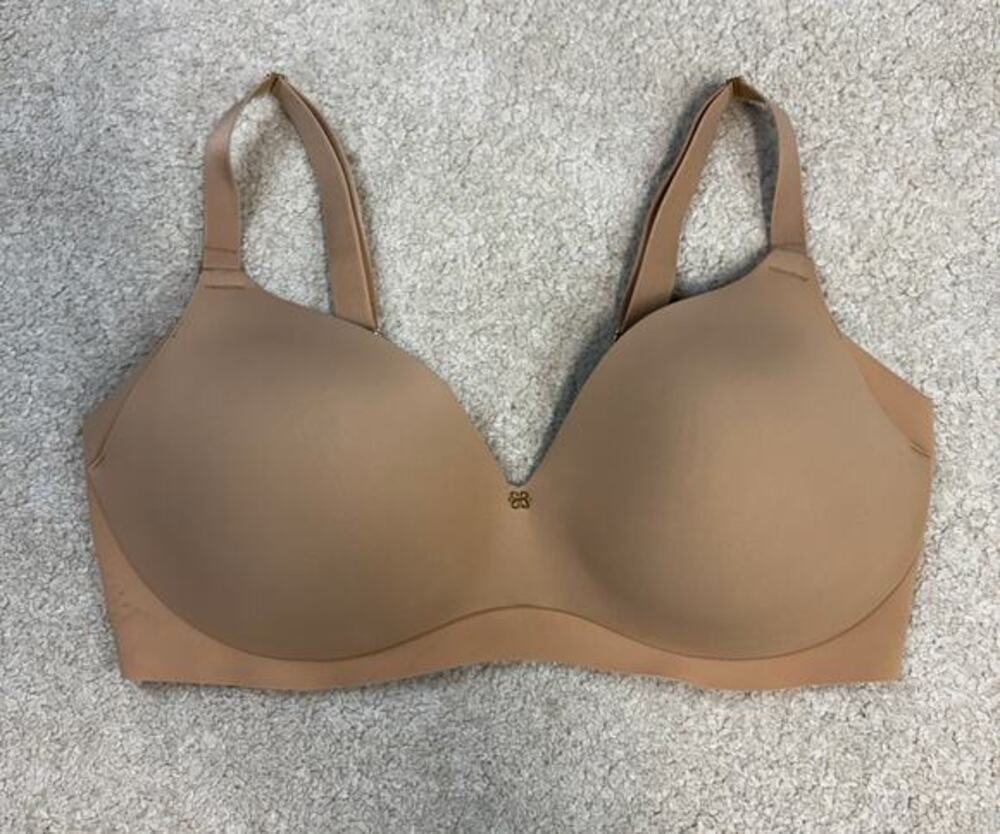 NWOT Honeylove CloudEmbrace Wireless Contour T-Shirt Bra Sand/Tan Size 36D